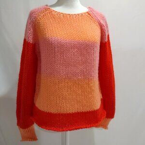 EUC Knitted Ombre Color Block Oversized Sweater